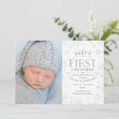 ベビーの初めてのクリスマス生まれたばかりのホリデーフォトカード (スタンド正面)