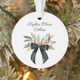 ベビーの初めてのクリスマス生まれたばかりの水彩スクリプト オーナメント