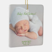 ベビーの初めてのクリスマス誕生の状態 セラミックオーナメント (右)