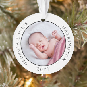 ベビーの初めてのクリスマス誕生統計Photo Keepsake オーナメント