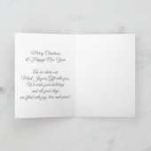 ベビーの初めてのクリスマス賛美- YOURベビーの写真 カード (内部)