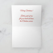 ベビーの初めてのクリスマス赤 – ベビーの写真 カード (内部)