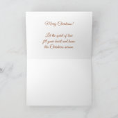 ベビーの初めてのクリスマス銅 – あなたのベビーの写真 カード (内部)