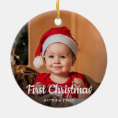 ベビーの初めてのクリスマス1枚 セラミックオーナメント (裏面)
