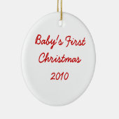 ベビーの初めてのクリスマス2010年 セラミックオーナメント (右)