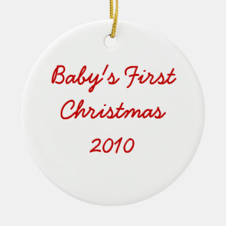 ベビーの初めてのクリスマス2010年 セラミックオーナメント
