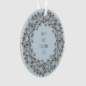 ベビーの初めてのクリスマス2017の淡いブルーのオーナメント オーナメント (正面)