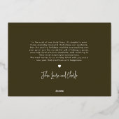 ベビーの初めてのクリスマス にぎやかで楽しい 写真 箔シーズンカード (裏面)