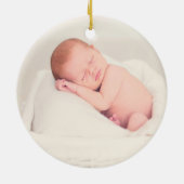 ベビーの初めてのクリスマス|の黒板の花柄の写真 セラミックオーナメント (裏面)