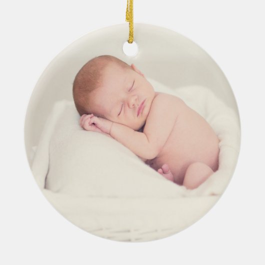 ベビーの初めてのクリスマス|の黒板の花柄の写真 セラミックオーナメント (裏面)