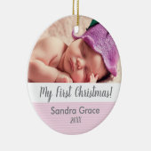 ベビーの初めてのクリスマス、カスタムフォトオーナメント セラミックオーナメント (右)
