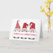 **ベビーの初めてのクリスマス» カード (黄色い花)