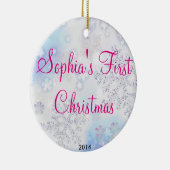 ベビーの初めてのクリスマス セラミックオーナメント (右)