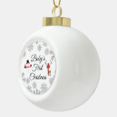 ベビーの初めてのクリスマス セラミックボールオーナメント (右)