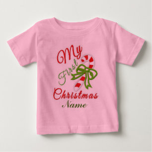 "ベビーの初めてのクリスマス"ツツBODYSUIT ベビーTシャツ