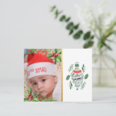 ベビーの初めてのクリスマス,ホリーベリー,オーナメント シーズンカード (スタンド正面)