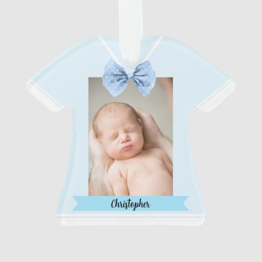 ベビーの初めてのクリスマス(写真あり) オーナメント (裏面)