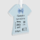 ベビーの初めてのクリスマス(写真あり) オーナメント (正面)