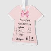 ベビーの初めてのクリスマス（写真あり） オーナメント (正面)