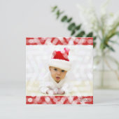 ベビーの初めてのクリスマス(写真あり) シーズンカード (スタンド正面)