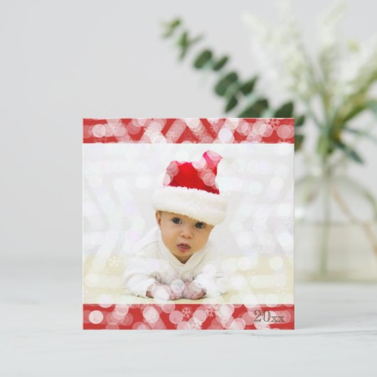 ベビーの初めてのクリスマス（写真あり） シーズンカード (スタンド正面)