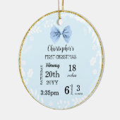 ベビーの初めてのクリスマス(写真あり) セラミックオーナメント (左)