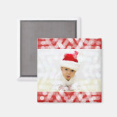 ベビーの初めてのクリスマス（写真あり） マグネット (正面/裏面)
