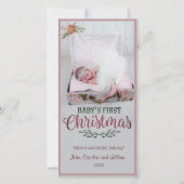 ベビーの初めてのクリスマス – 写真 シーズンカード (正面)