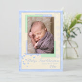 ベビーの初めてのクリスマス(男の子)のクリスマスカード シーズンカード (スタンド正面)