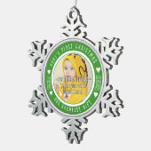 ベビーの初めてのクリスマス – 私たち素晴らしのギフトグリーン スノーフレークピューターオーナメント (右)