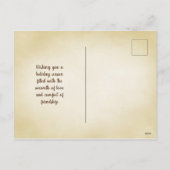 ベビーの初めてのクリスマスInstagramの写真Burlap シーズンポストカード (裏面)