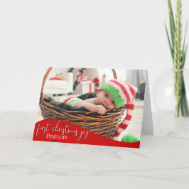 ベビーの初めてのクリスマスJoy -ベビーの写真 カード