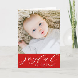 ベビーの初めてのクリスマスJoyful -ベビーの写真 カード