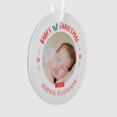 ベビーの初めてのクリスマスKeepsake オーナメント (正面)