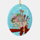 ベビーの初めてのクリスマスNOAHSの避難所のオーナメント セラミックオーナメント (右)