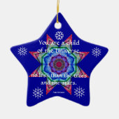ベビーの初めてのクリスマスOrnament.Desiderata.Quote.4 セラミックオーナメント (正面)
