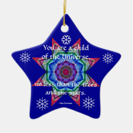 ベビーの初めてのクリスマスOrnament.Desiderata.Quote.4 セラミックオーナメント