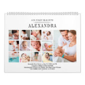 ベビーの初年写真集Family Keepsake カレンダー (カバー)