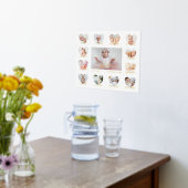 ベビーの初年度ハート写真Keepsake Collage 箔ポスター (レイダウン (キッチン))
