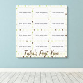 ベビーの初年度フォトコラージュキャンバスプリント キャンバスプリント (インサイチュ (ウッドフロア))