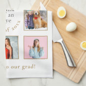 ベビーの卒業写真10枚の名前の年間卒業 キッチンタオル (四つ折り)