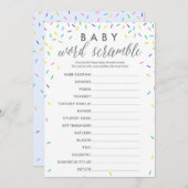 ベビーの単語の争奪のシャワーのゲームカード-振りかけます プログラム (正面/裏面)