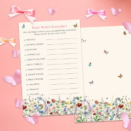 ベビーの単語スクランブルゲーム |フローラと蝶