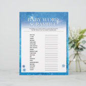 ベビーの単語スクランブル[スノーブルー] レターヘッド (スタンド正面)