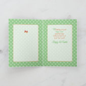 ベビーの卵を持つ最初イースターかわいいひよこ シーズンカード (内部)