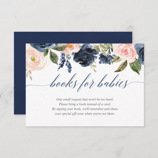 ベビーの双子の女の子ピンクの青のブックリクエストのための本 エンクロージャーカード (正面/裏面)