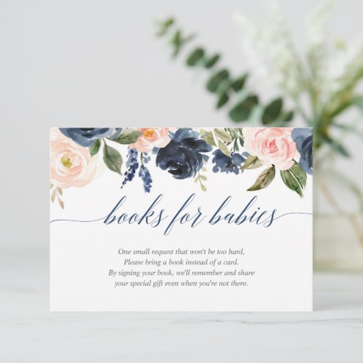 ベビーの双子の女の子ピンクの青のブックリクエストのための本 エンクロージャーカード (スタンド正面)