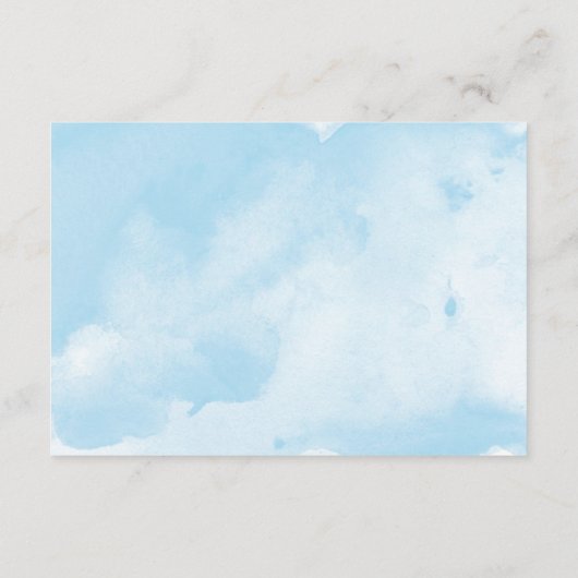 ベビーの双子の少年の水色ブルー金ゴールドの本 エンクロージャーカード (裏面)