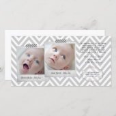 ベビーの双生児は写真カードテンプレート感謝していしています サンキューカード (正面/裏面)