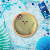 ベビーの可愛い黄色とピンク ペーパープレート (パーティー)